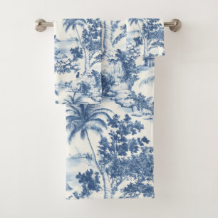 Conjunto De Toalhas Tropical Toile De Jouy