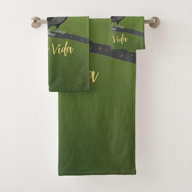 Conjunto De Toalhas Tropical Toucan Pura Vida Design Towel Set (Insitu)