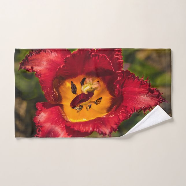 Conjunto De Toalhas tulipa vermelha (Toalha de mão)