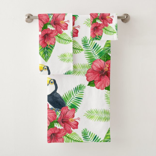 Conjunto De Toalhas Turiano e buquê tropical (Insitu)