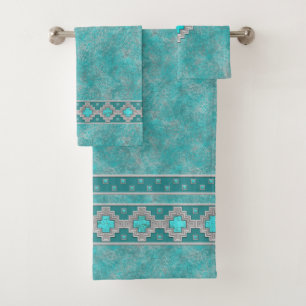 Conjunto De Toalhas Turquesa do sudoeste