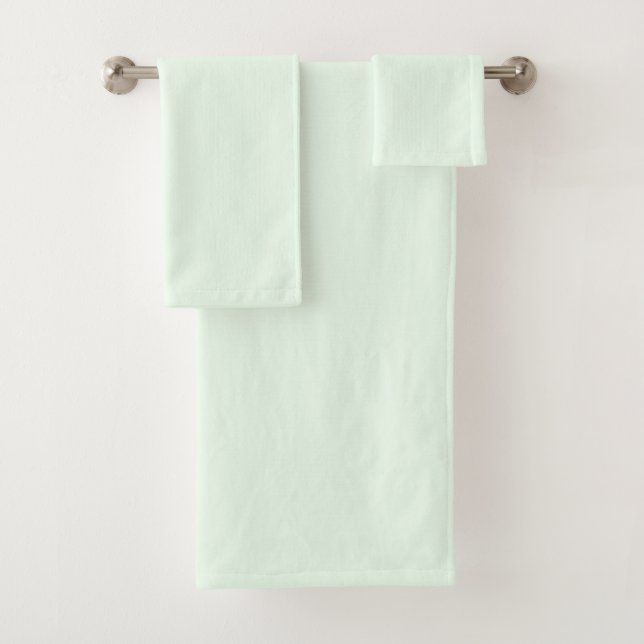Conjunto De Toalhas Turquesa Verde Suave Branco Pastel Sólido Cor (Insitu)
