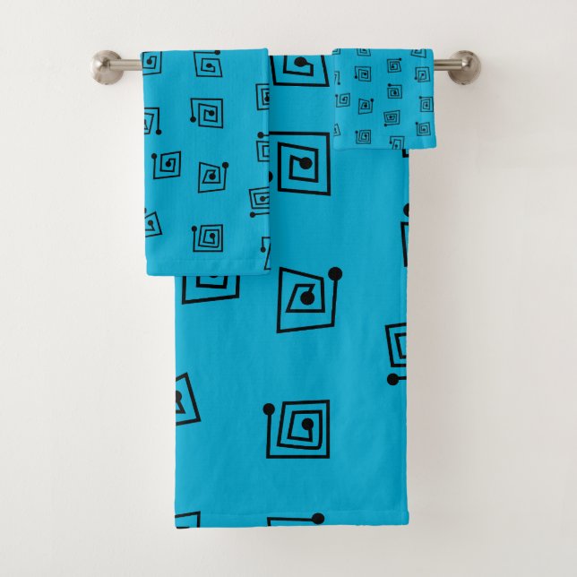 Conjunto De Toalhas Turquoise Mazes (Insitu)