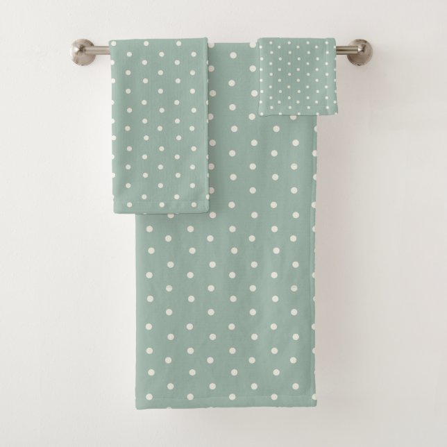 Conjunto De Toalhas Turquoise Polka Dot Baby Bath Towel Set (Insitu)
