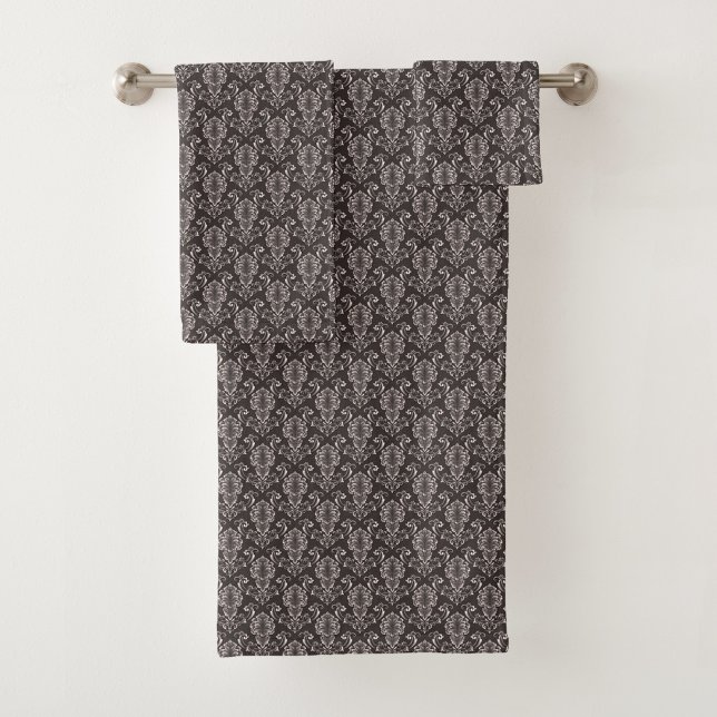 Conjunto De Toalhas Two images of dark gray towels (Criador carregado)