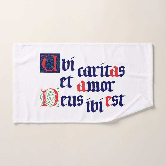Conjunto De Toalhas Ubi Caritas (Toalha de mão)