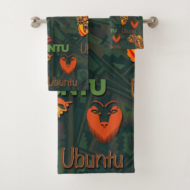 Conjunto De Toalhas Ubuntu - Sou porque somos. (Insitu)