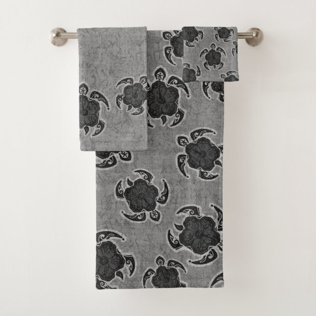 Conjunto De Toalhas Uhane Honu Batik Havaiano Tartaruga Coordenada -Ci (Insitu)