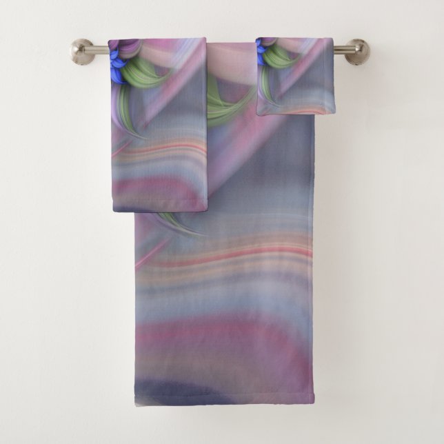 Conjunto De Toalhas Um abstrato mystical.flower (Insitu)