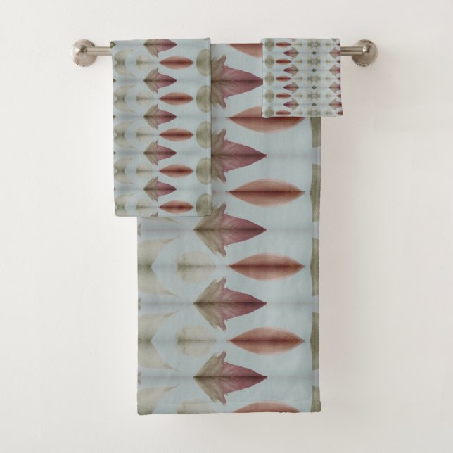 Conjunto De Toalhas Um Banho Padrão De Aquarela (Insitu)