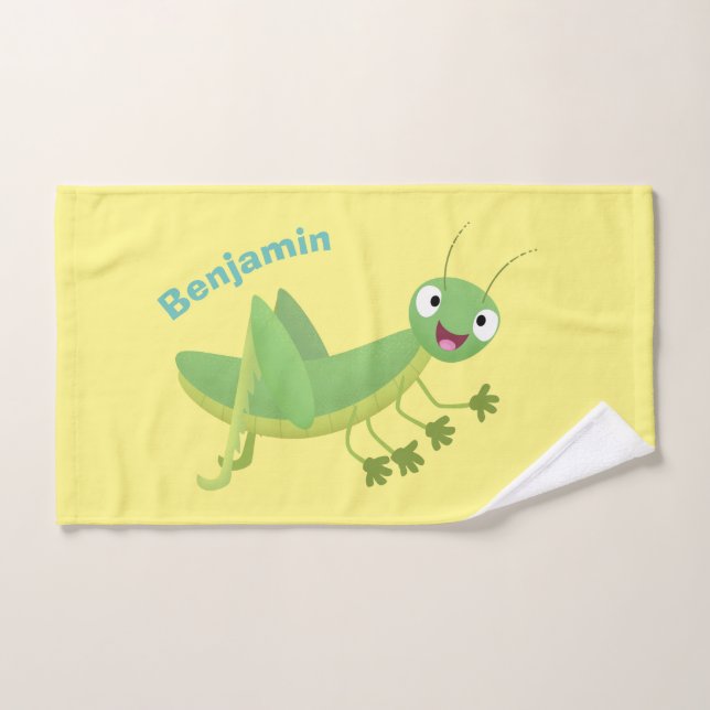 Conjunto De Toalhas Um desenho animado verde-giro (Toalha de mão)