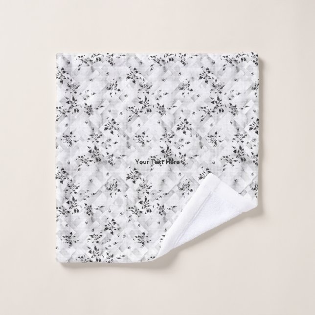 Conjunto De Toalhas Um elegante design preto e branco cheio de estilo (Pano de lavar)