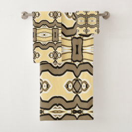Conjunto De Toalhas Um vibrante design de estampa de tecido multicolor