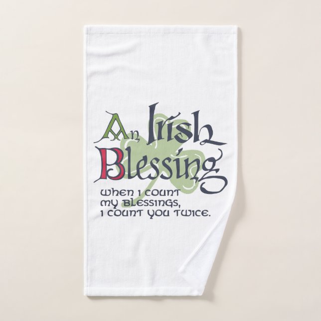 Conjunto De Toalhas Uma Bênção Irlandesa (Toalha de mão)