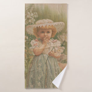 Conjunto De Toalhas "Uma Páscoa em Flor" Ilustração Vintage, cerca de 