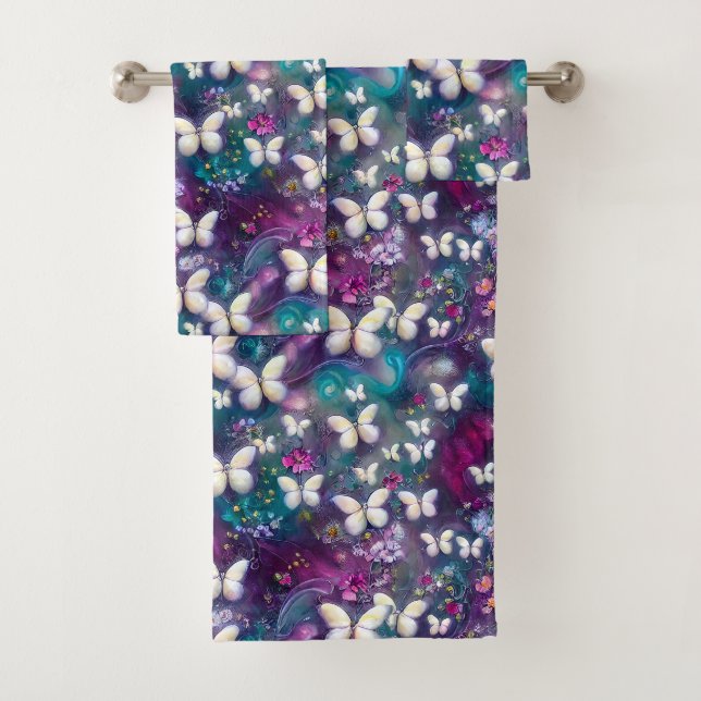 Conjunto De Toalhas Uma Série de Borboleta Mística Design 5 (Insitu)