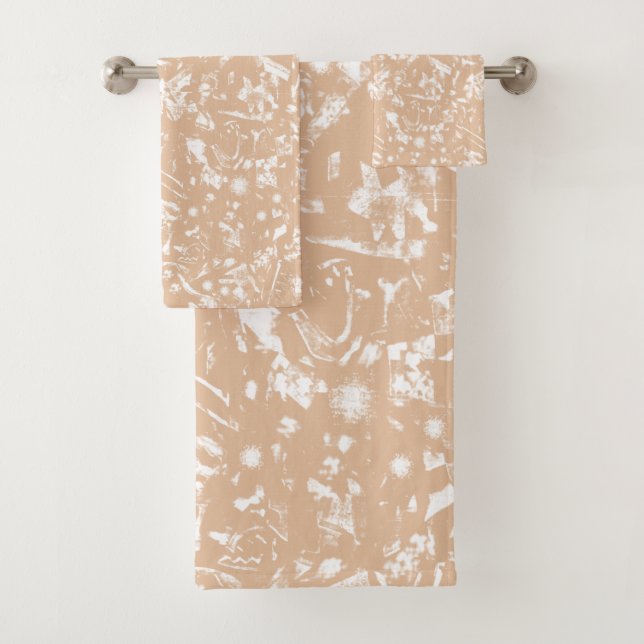 Conjunto De Toalhas Uma visão de perto de uma parede texturizada com p (Insitu)