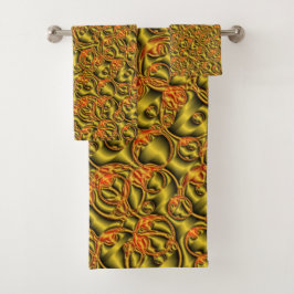 Conjunto De Toalhas único, lindo, colorido, padrão pintado um gre