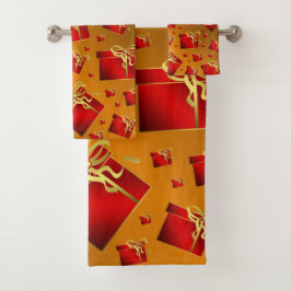 Conjunto De Toalhas único, lindo, colorido, padrão pintado um gre