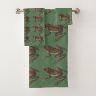 Conjunto De Toalhas Urnas de Sapo de Arte Selvagem