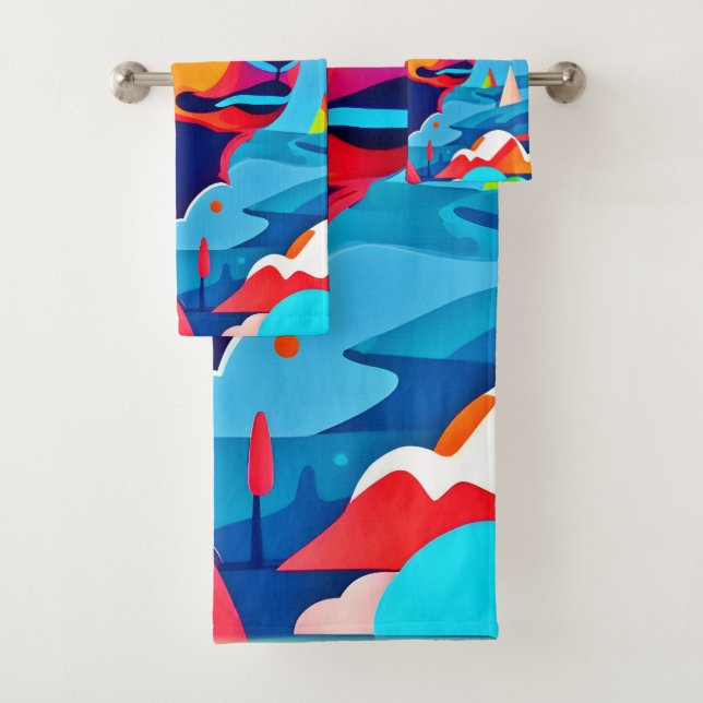 Conjunto De Toalhas Urso Vibrante, Cena ao Luar (Insitu)