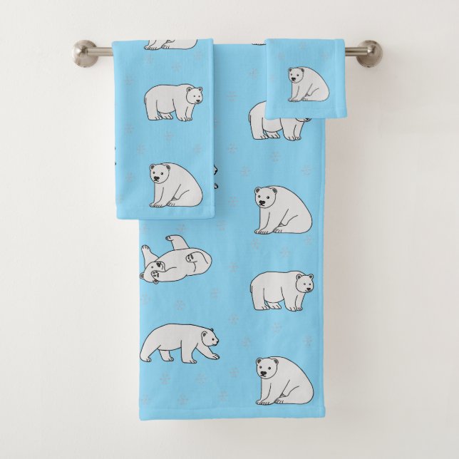 Conjunto De Toalhas Ursos Polares (Insitu)