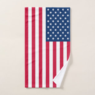 Conjunto De Toalhas USA Flags - Estados Unidos da América - Patrióti
