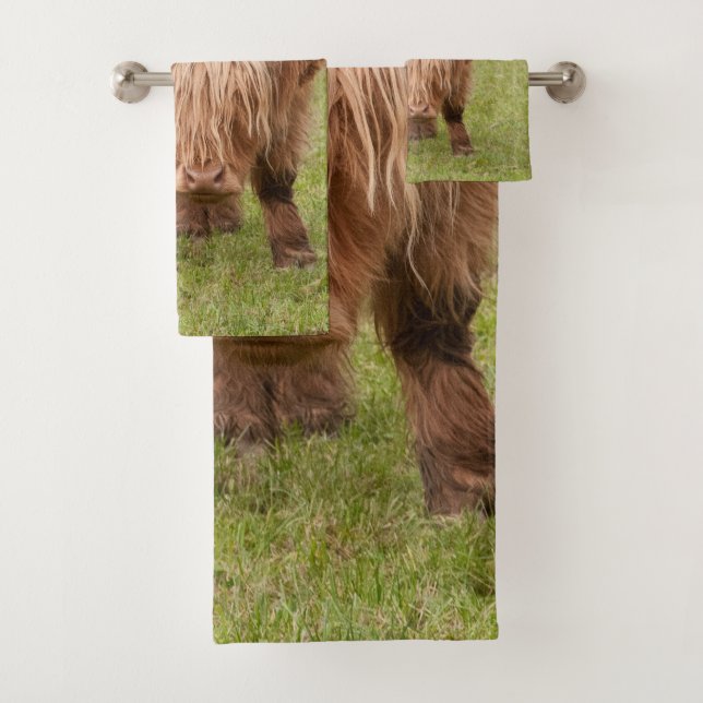 Conjunto De Toalhas Vaca Highland #8 #wall #art (Insitu)
