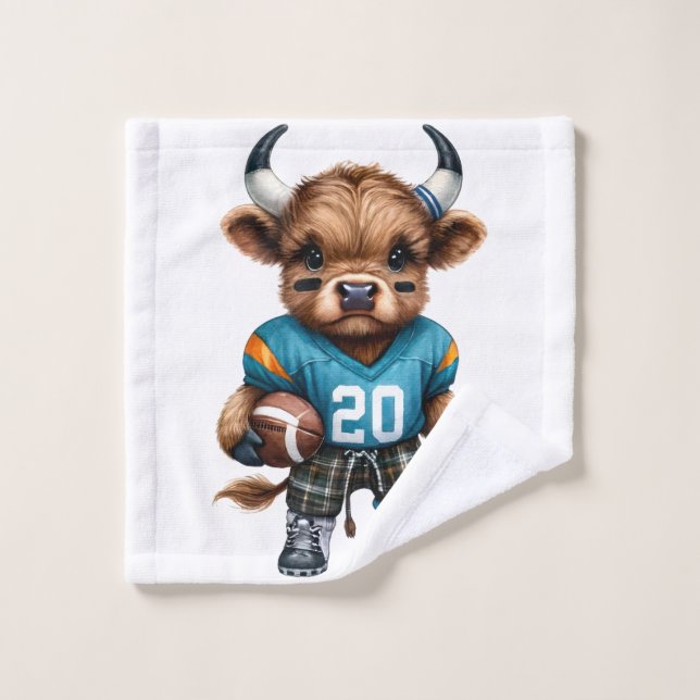 Conjunto De Toalhas Vacas e Futebol das Highland (Pano de lavar)