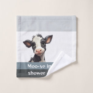 Conjunto De Toalhas Vacas Moo-ve no entalhe do chá