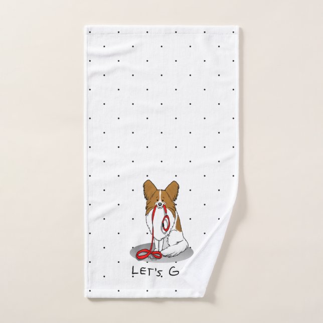 Conjunto De Toalhas Vamos! Papillon (branco e vermelho) (Toalha de mão)