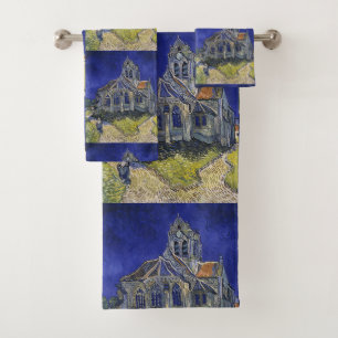 Conjunto De Toalhas Van Gogh A Igreja em Auvers Céu Azul Arte