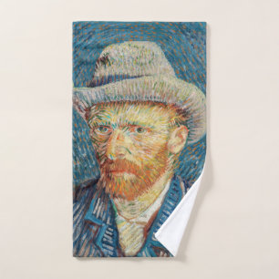 Conjunto De Toalhas Van Gogh - Autorretrato com um chapéu de feltro d