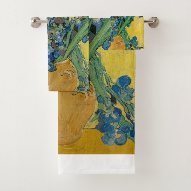 Conjunto De Toalhas Vaso de Van Gogh com Íris Classic Impressionismo (Insitu)