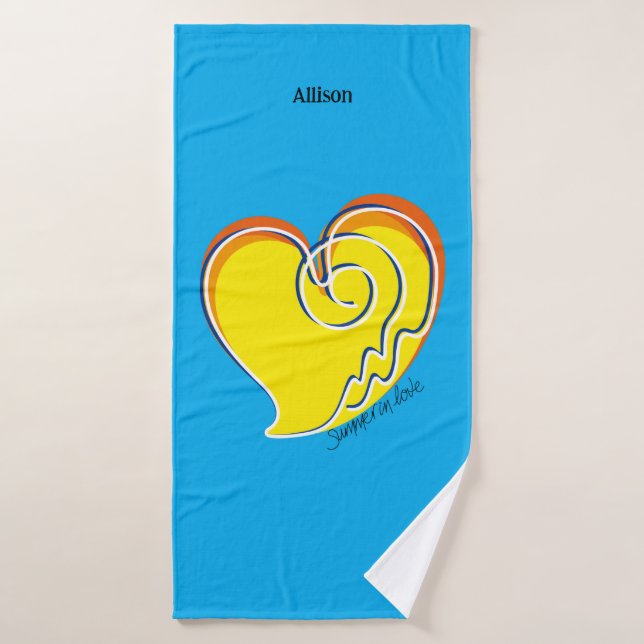 Conjunto De Toalhas Verão do Amor - Personalizado  (Toalha de Banho)