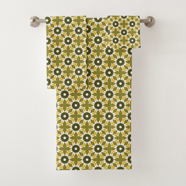 Conjunto De Toalhas Verde amarelo 191 (Insitu)