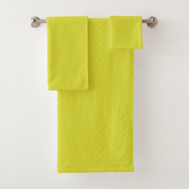 Conjunto De Toalhas Verde amarelo claro neon texturizado (Insitu)
