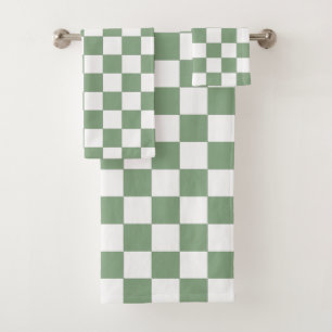 Conjunto De Toalhas Verde e branco do compartimento verificado
