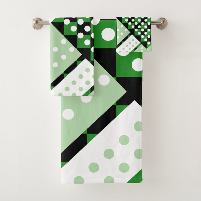 Conjunto De Toalhas Verde escuro e verde claro (Insitu)