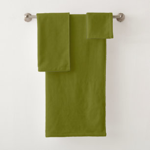 Conjunto De Toalhas Verde oliva de cor sólida