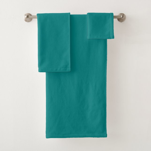 Conjunto De Toalhas Verde-Teal Solid (Insitu)