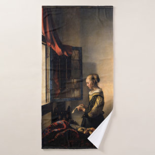 Conjunto De Toalhas Vermeer - Rapariga lendo uma carta em uma janela a