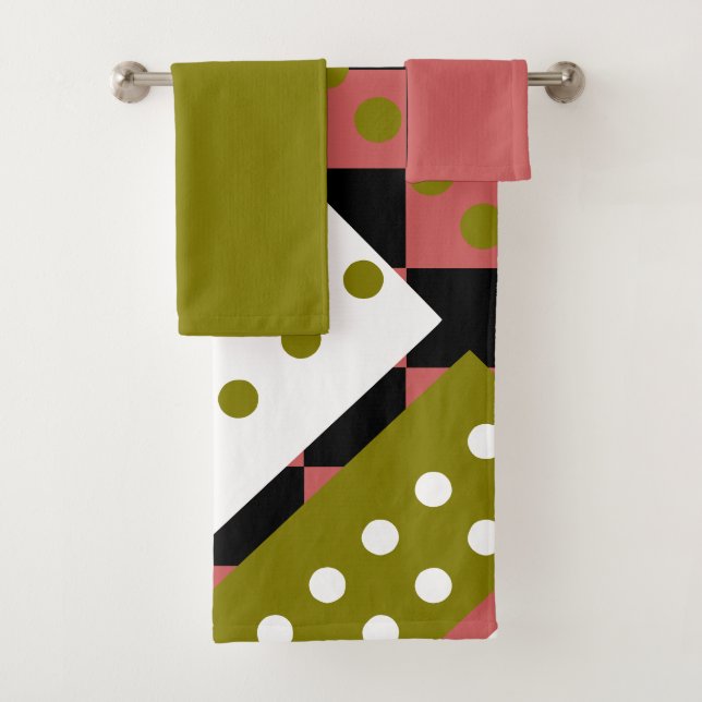 Conjunto De Toalhas Vermelho e verde indianos (Insitu)