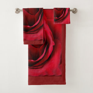 Conjunto De Toalhas vermelho escuro aumentou