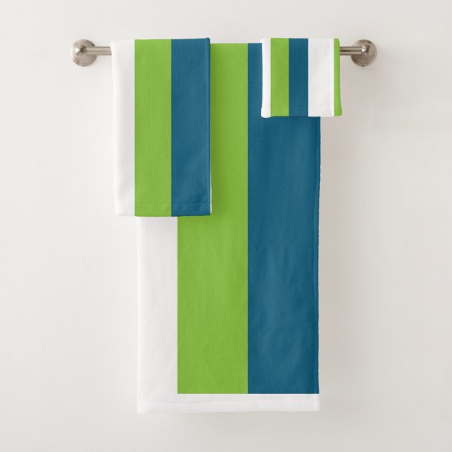 Conjunto De Toalhas Verticais Verticais Verdes Azuis (Insitu)