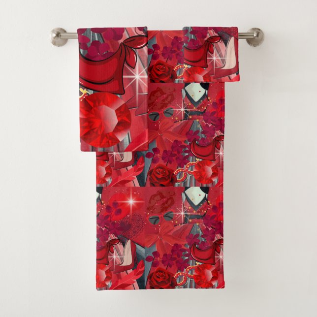 Conjunto De Toalhas Vestir Vermelho (Insitu)