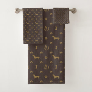 Conjunto De Toalhas Vestuário luxuoso do cão do Dachshund de Louis