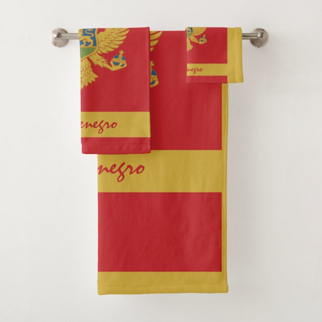 Conjunto De Toalhas viagem Montenegro Flag & Montenegro /esporte (Insitu)