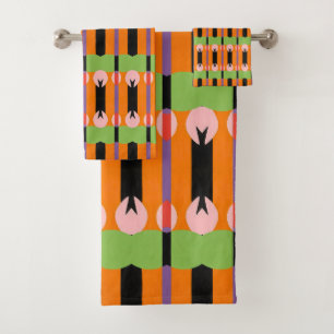 Conjunto De Toalhas vibração retrormoderna arrojada e perfurante