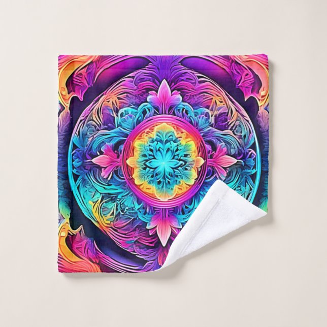 Conjunto De Toalhas Vibrant Mandala Spirit (Pano de lavar)